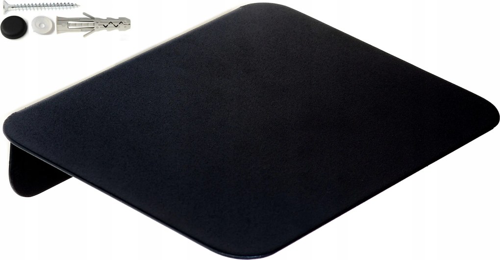 Fali polc 20x15cm modern Loft stílusban fém fekete