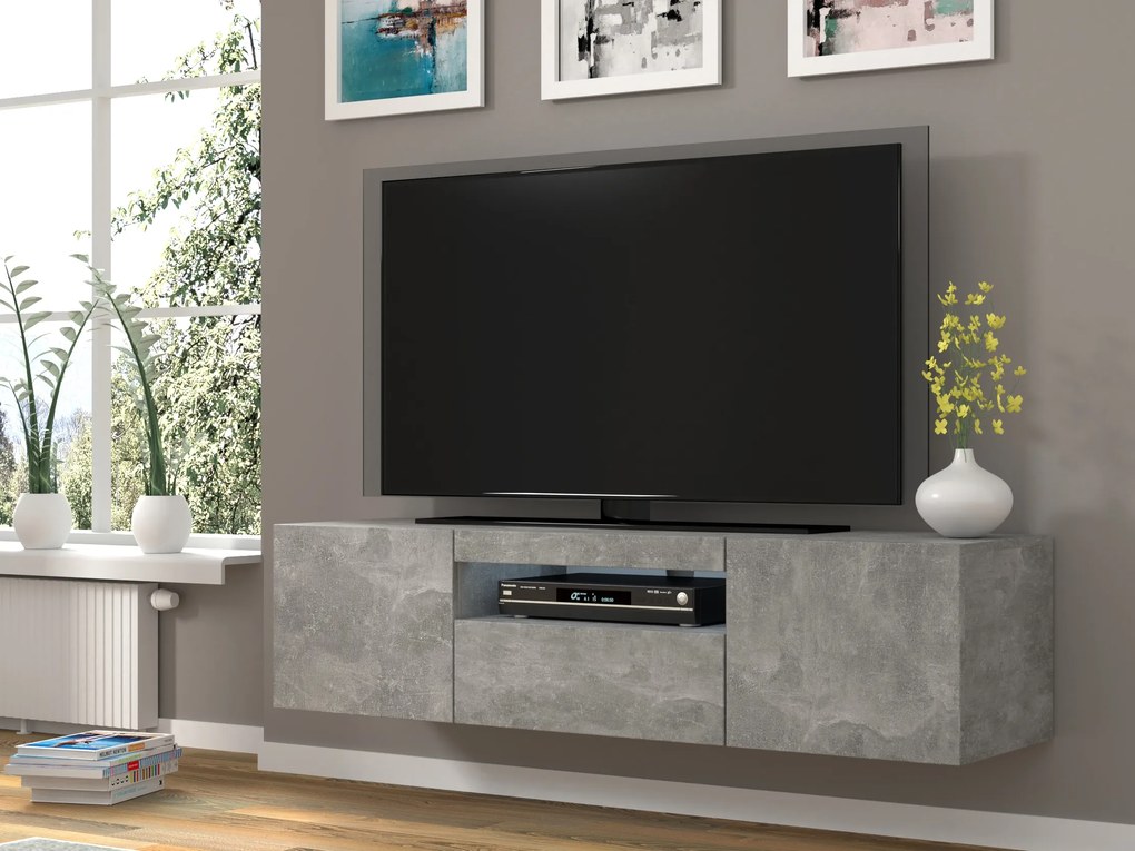 TV asztal/szekrény Aurora (szürke). 1057689