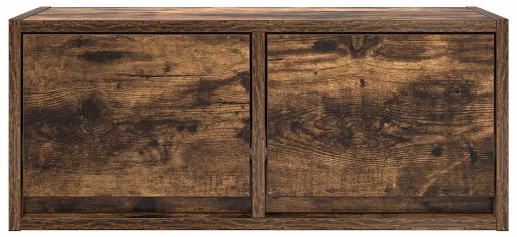 2 db füstös tölgy színű szerelt fa TV-szekrény 60x31x25,5 cm
