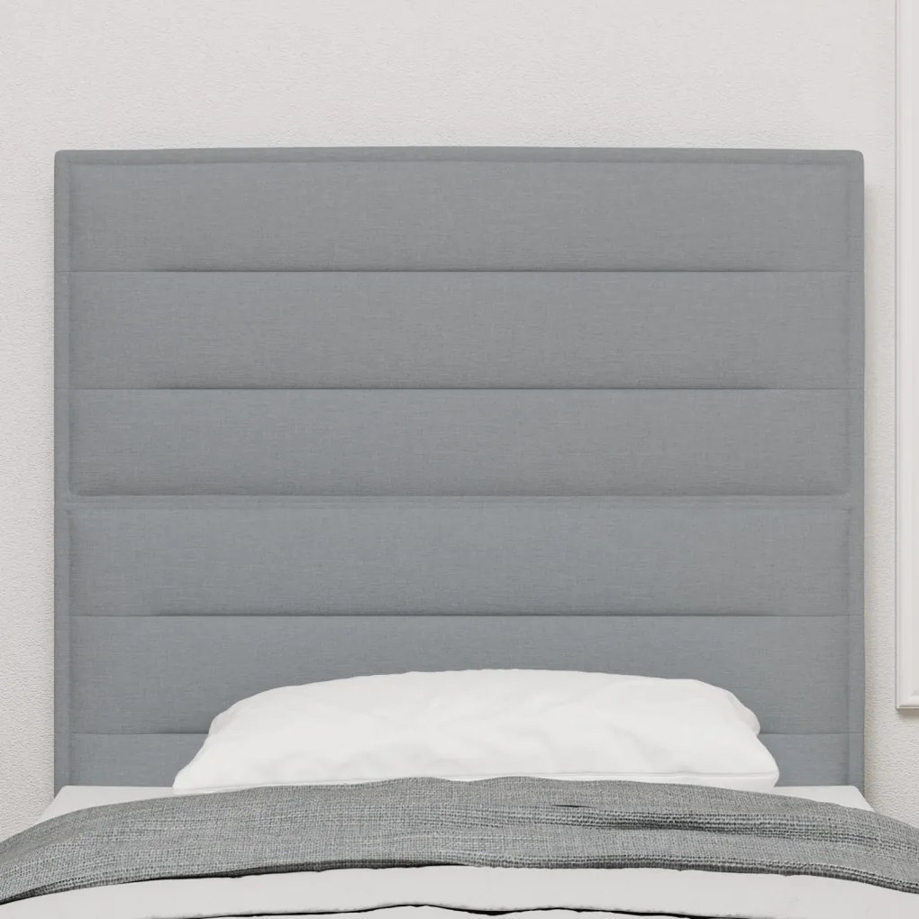 LED fejtámla modern dizájnnal világosszürke 100 cm szövet