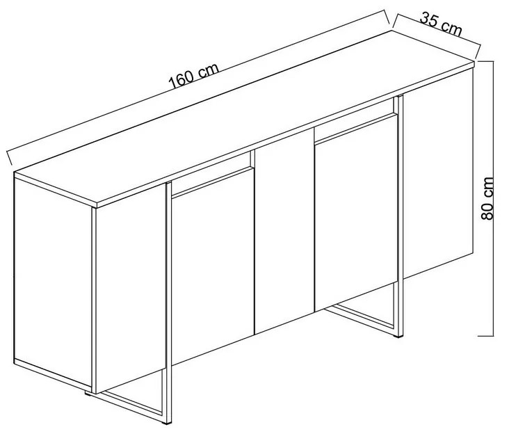 Luxe White and Silver szekrény