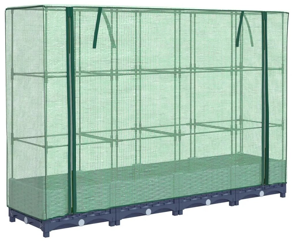 rattan megjelenésű magaságyás melegháztakaróval 160x40x123 cm