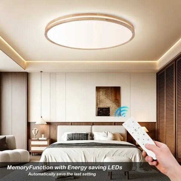 BRILAGI - LED dimmelhető lámpatest MOLINA LED/128W/230V 3000-6000K tölgy, átmérő 100 cm + távirányító