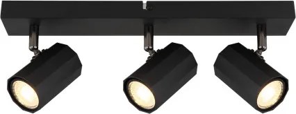 Globo 57918-3B Mennyezeti spotlámpa, fém fekete matt, alumínium fekete matt, HxSzxM: 390x60x145mm, 3x GU10 25W 230V izzók nélkül