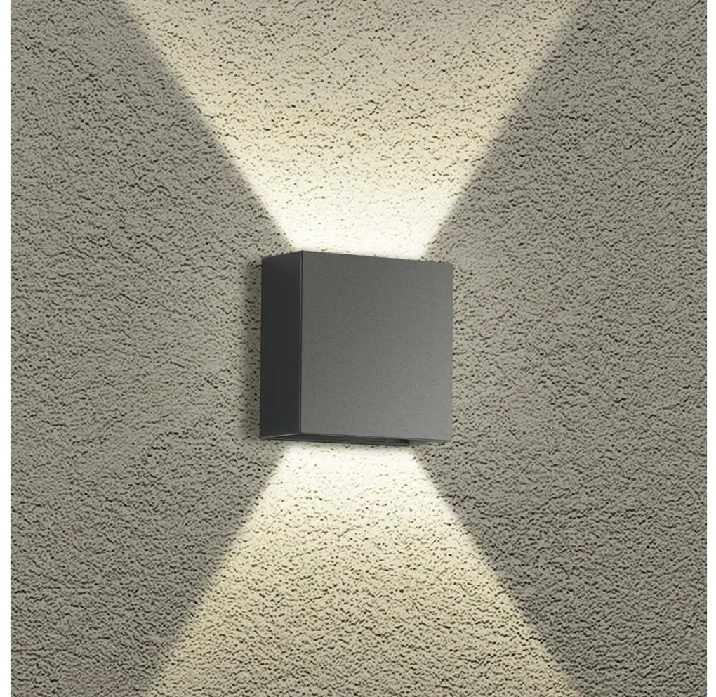 Brilagi - DOUBLERAY LED kültéri fali lámpatest, 4W, 230V, antracit, IP65