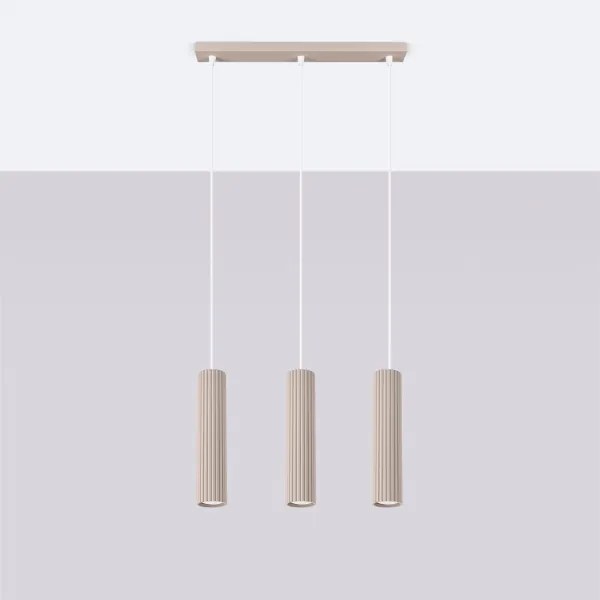 Brilagi - LED csillár kábelen CRESTO 3xGU10/10W/230V taupe