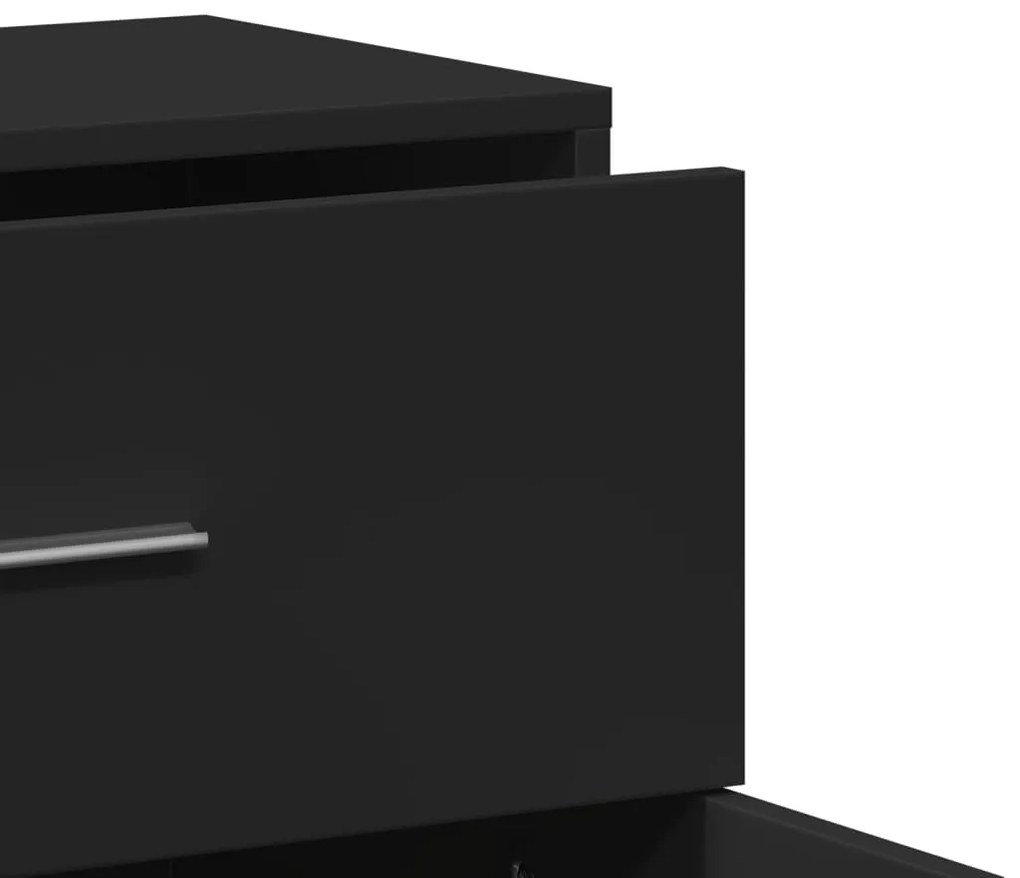 vidaXL 2 db fekete szerelt fa tálalószekrény 60 x 31 x 70 cm