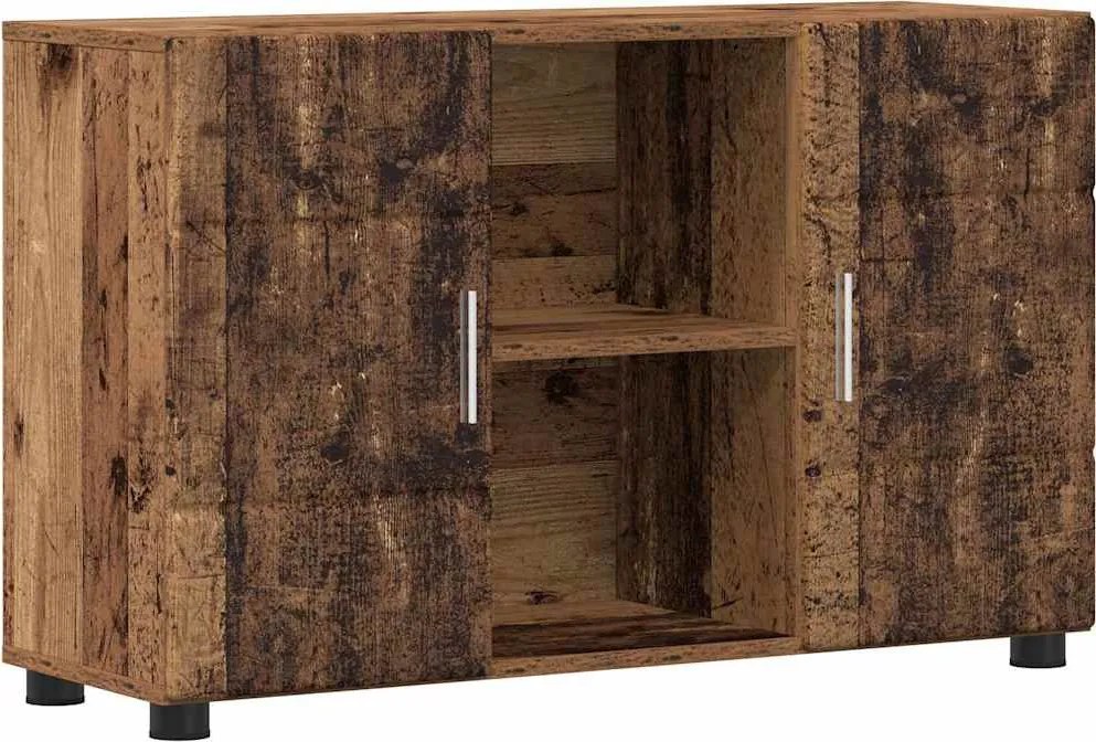 vidaXL Széf polcokkal FLORIN Öreg fa 88,5 x 30,5 x 55,5 cm Faanyag