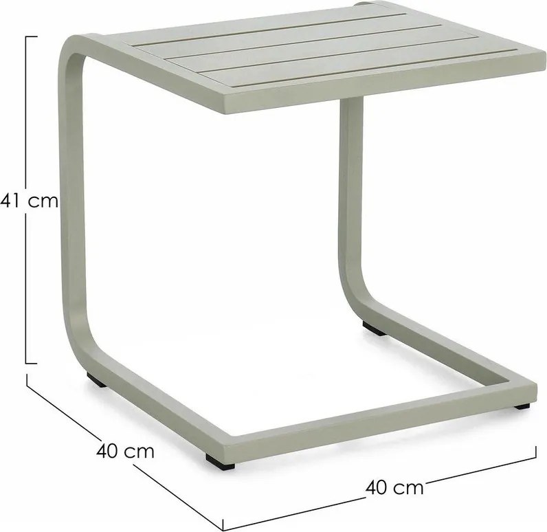 Alumínium kerti kisasztal 40x40 cm Taylor – Bizzotto