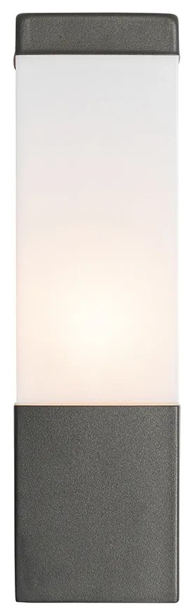 Modern kültéri fali lámpa sötétszürke opál üveggel - Malios