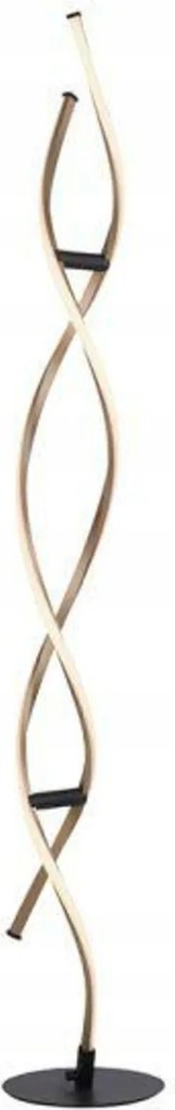 Paul Neuhaus Led állólámpa, fekete/arany, ívelt, szabályozható fényerejű 3000K