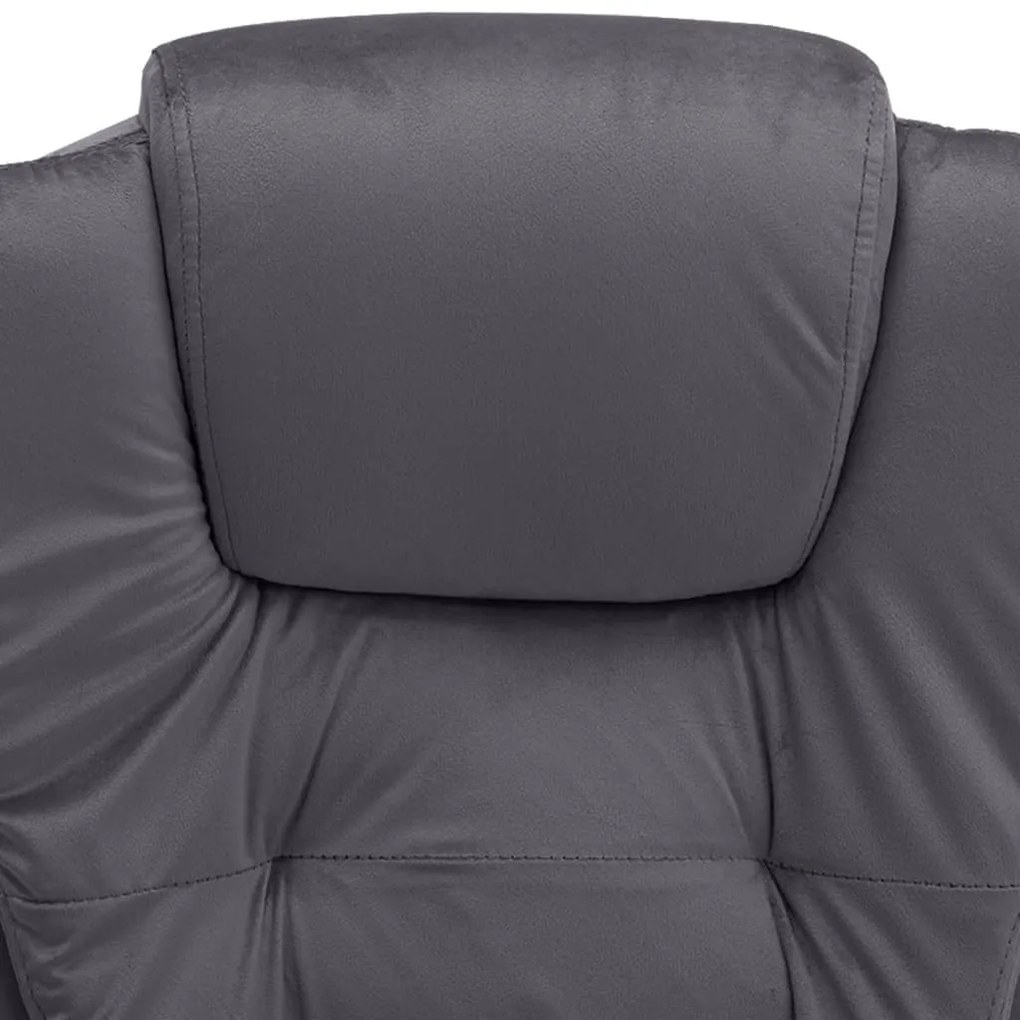 sötétszürke bársony masszázs irodaszék