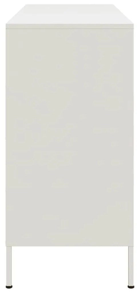 fehér acél tálalószekrény 100,5 x 39 x 79 cm