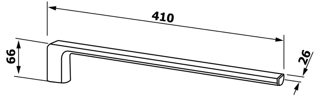 GEDY PI2214 Pirenei törölközőtartó 41 cm, fekete matt