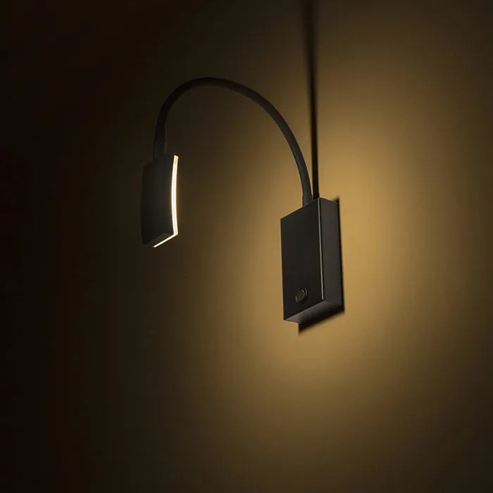 RENDL FRISCO W fali lámpa fekete 230V LED 4.2W 120° 3000K