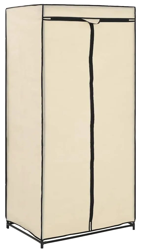 vidaXL krémszínű ruhásszekrény 75 x 50 x 160 cm
