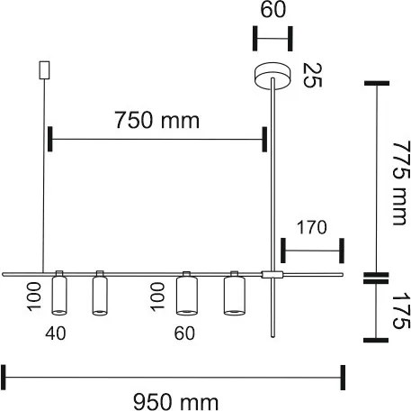 Antigo Namasu 7928 Spotlámpa 4x10W/GU10 IP20