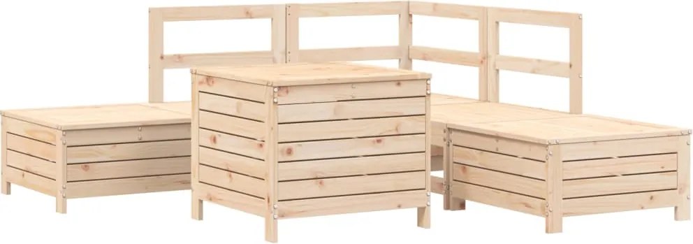 vidaXL 6 részes tömör fenyőfa kerti kanapészett