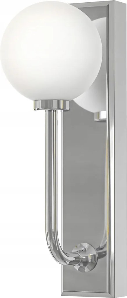 Ezüst fényes fali lámpa Ero Parette Cromo IP44 20-as évek hálószobába, előszobába