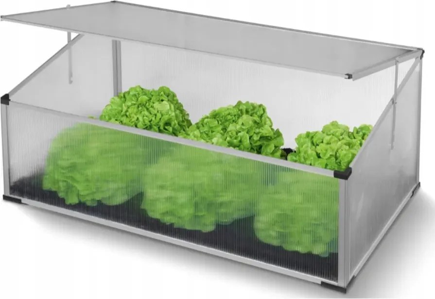 Üvegház Mini Zöldségtároló Herbárium Polivenglan Alumínium 100x40x60cm