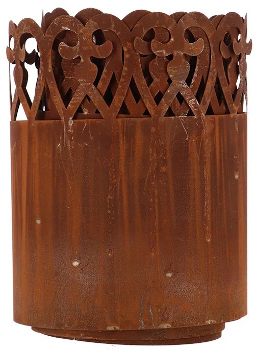 Rusztikus stílusú fém ágyásszegély, gyepszegély, 480 x 20 cm