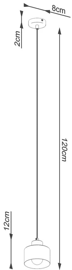 Fekete függőlámpa ø 12 cm Alastro – Sollux
