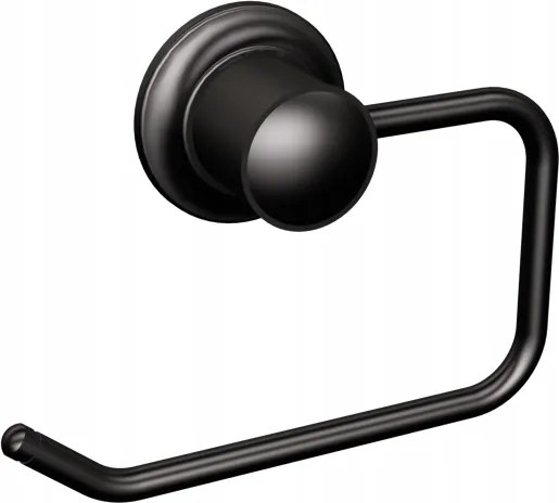 WC-papír tartó, fekete, rozsdamentes acél