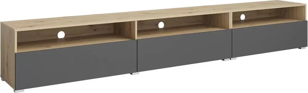 Baros 40 falra szerelhető fiókos TV-szekrény - artisan-tölgy / matt szürke