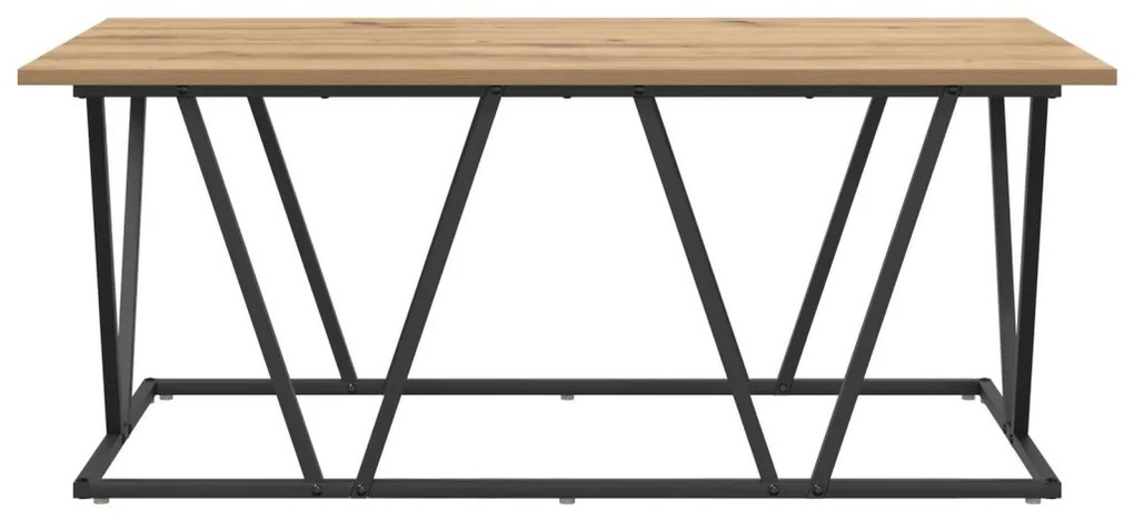 Kávézóasztal Mesteri Tölgy 100x50x40 cm Műgyanta és Fém