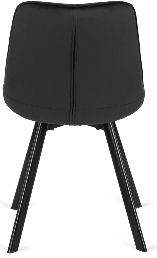 Fekete Bársony Étkezőszék RICK