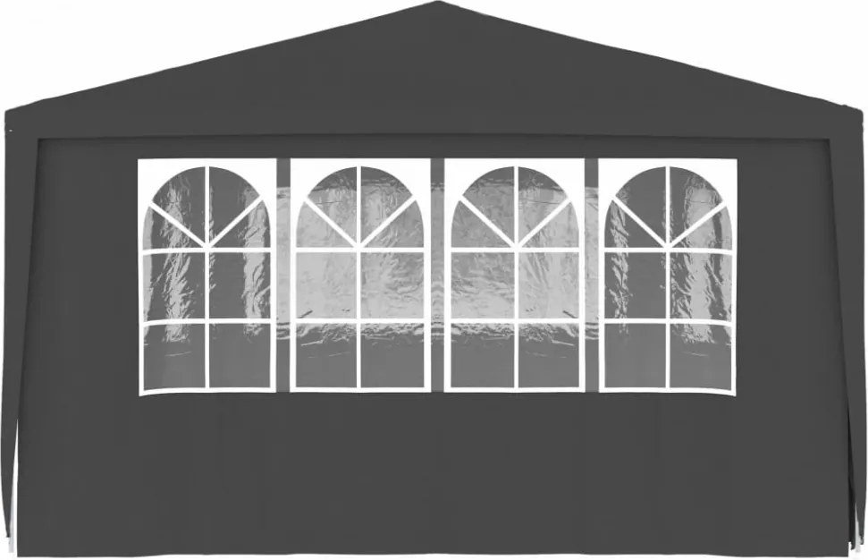 antracitszürke rendezvénysátor oldalfalakkal 4 x 6 m 90 g/m²
