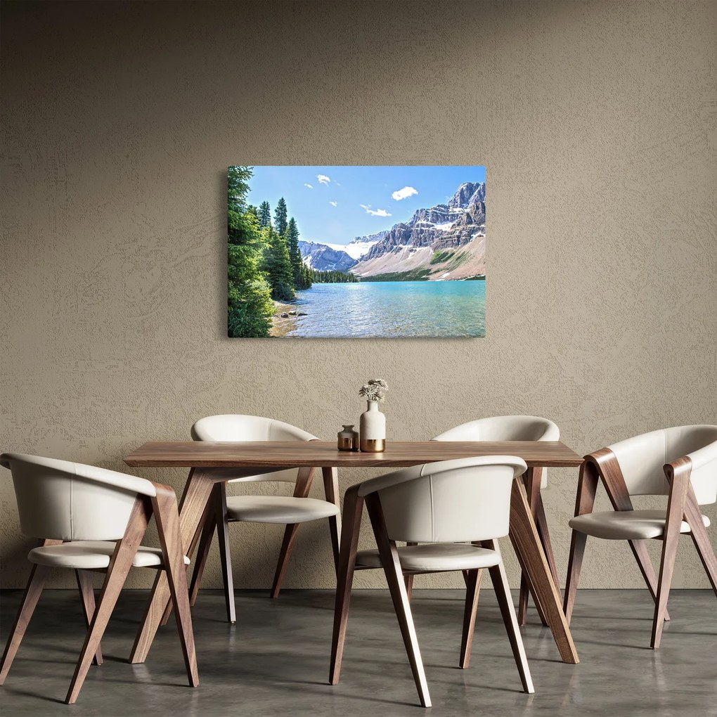 Egy alpesi tó képe (90x60 cm)