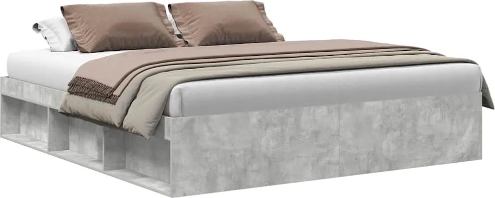 vidaXL betonszürke ágykeret 200 x 200 cm