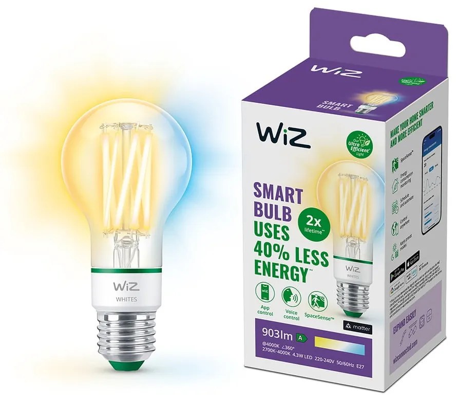 Szálas okos izzó E27, 4 W – WiZ