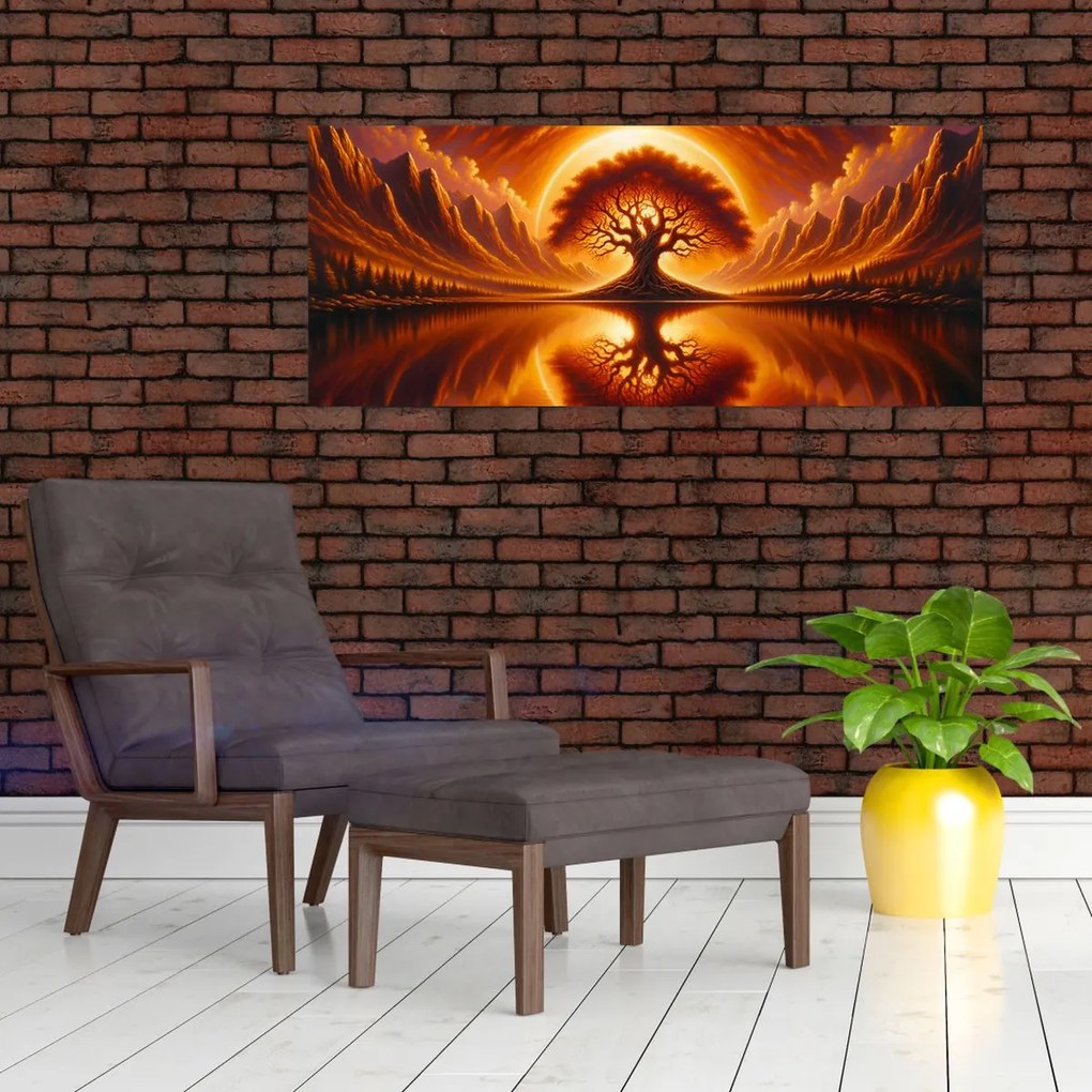 Kép – Fa a véres napban (120x50 cm)