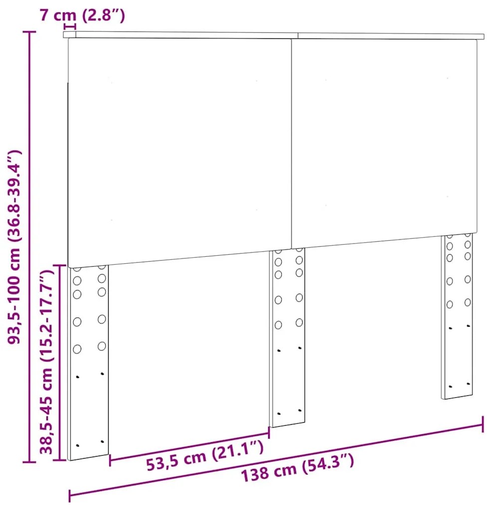 Fejtámla fejtámlával Fényes Fehér 135 cm Faanyag