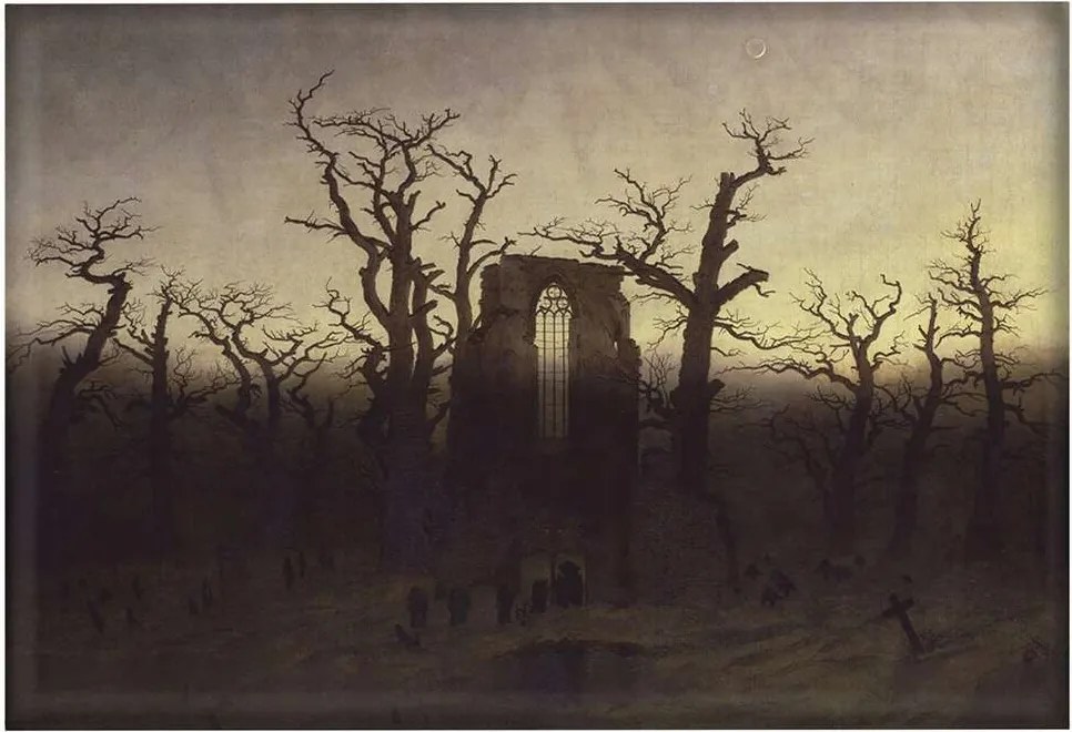 Mágnes Apátság a tölgyerdőben Caspar David Friedrich