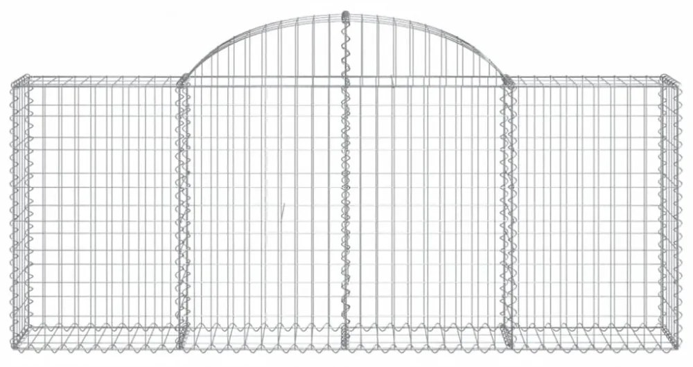 25 db íves horganyzott vas gabion kosár 200x30x80/100 cm