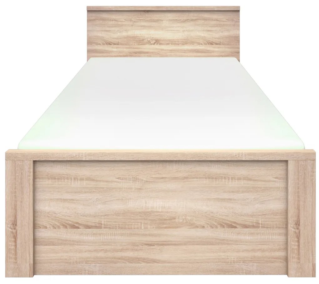 Franciaágy 120 cm Noella (szonoma tölgy) (matrac és ágyrács nélkül). Akció -15%. 1053142