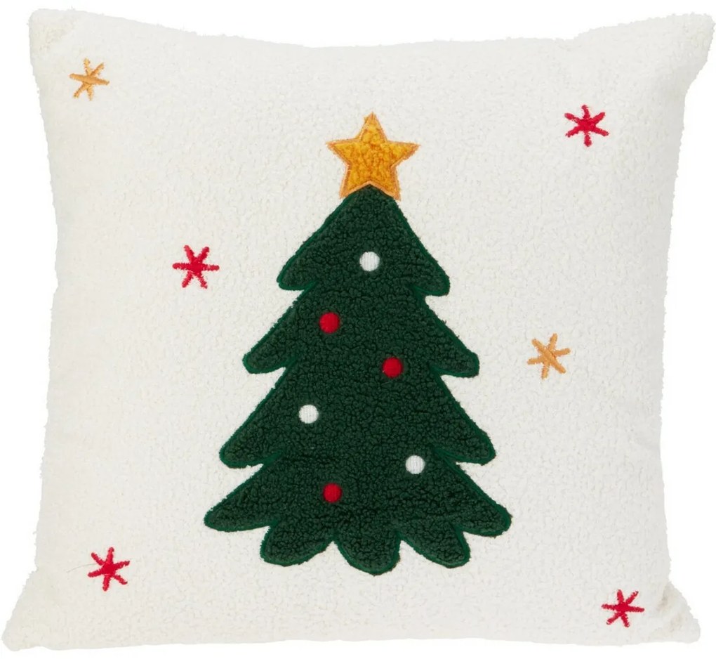 Karácsonyi párna  Karácsonyfa csillaggal, 45 x 45cm