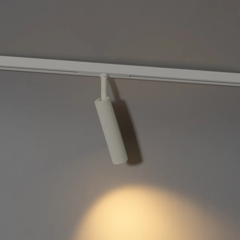 Modern fehér spotlámpa 1 fázisú sínrendszerhez - Slimline Uzzy
