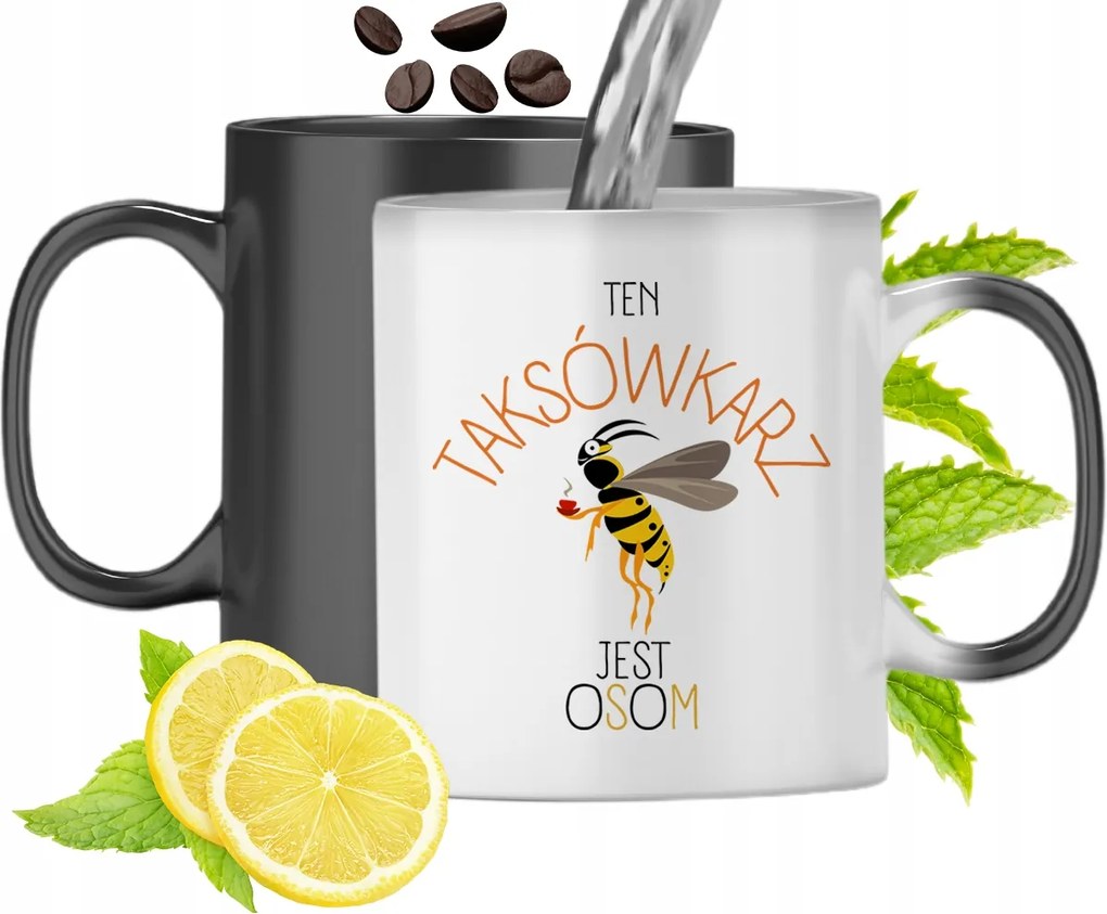 Mágikus Bögre Taxisofőrnek Színváltós, fényképes nyomattal