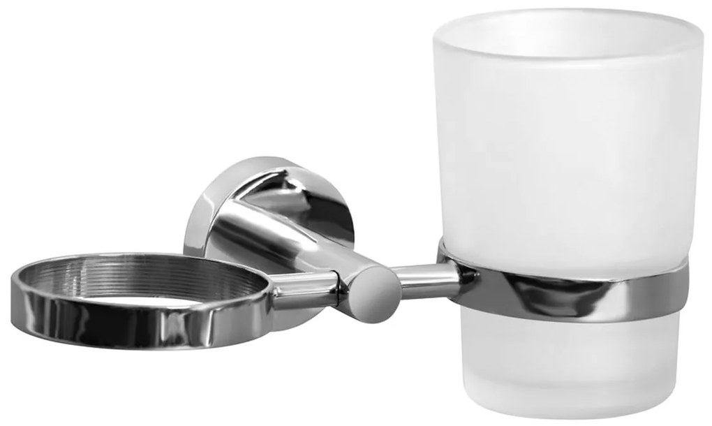 BISK Erga FOR YOU, dupla csésze fogkefékhez, króm, ERG-01175