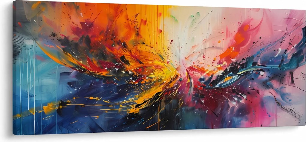 Kép - Színes absztrakció (120x50 cm)