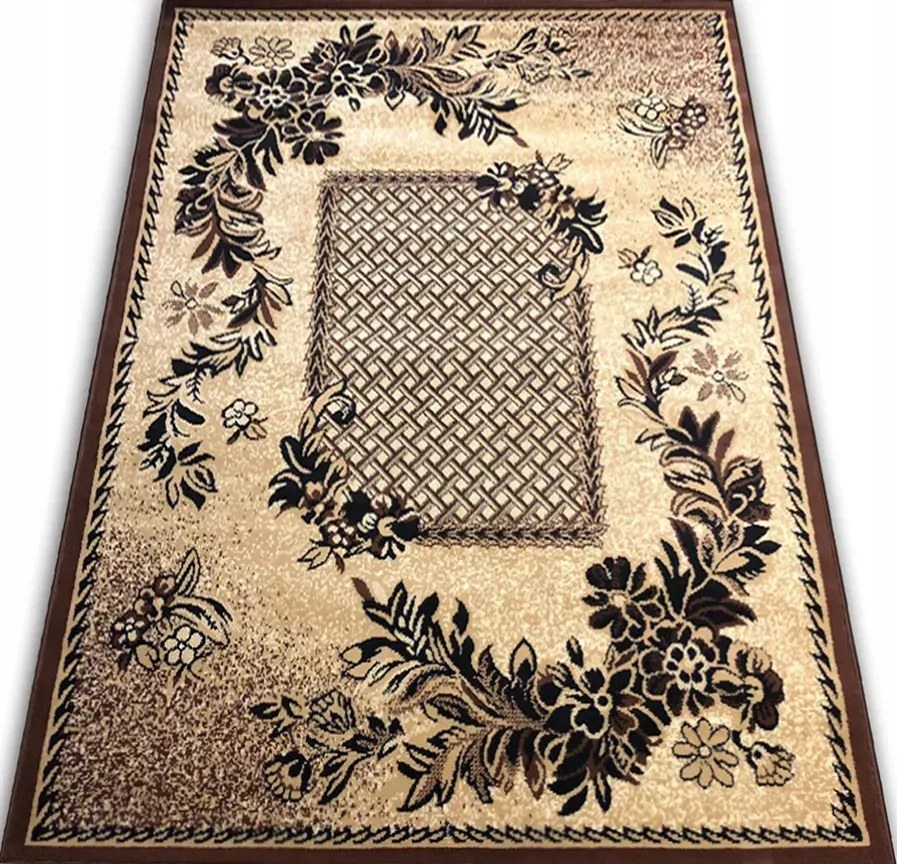 Szőnyeg 120x170 Barna Szőtt Eredeti Török Bézs Hálószoba Nappali