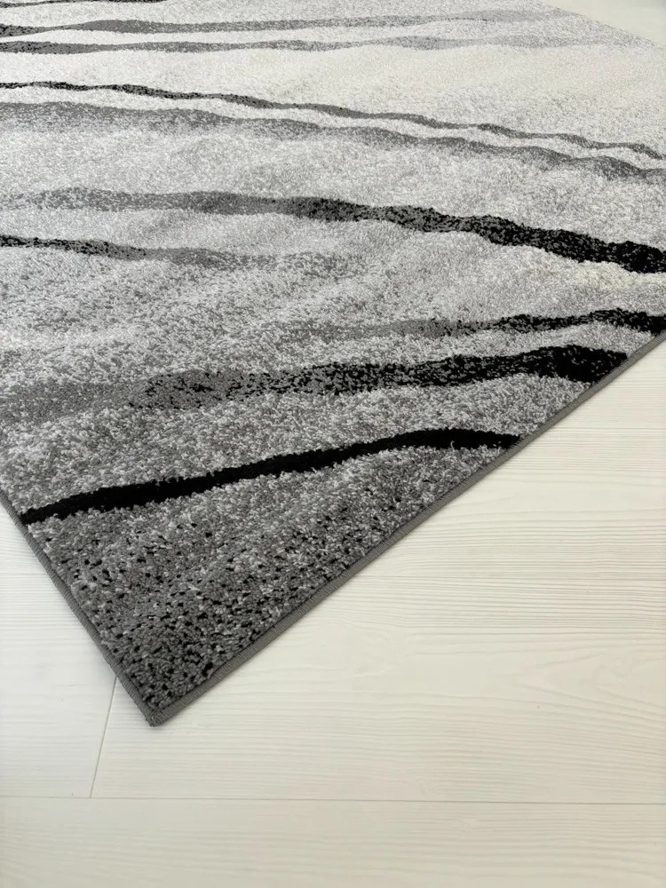 Nora 6030 szürke modern szőnyeg 60 cm-es szett