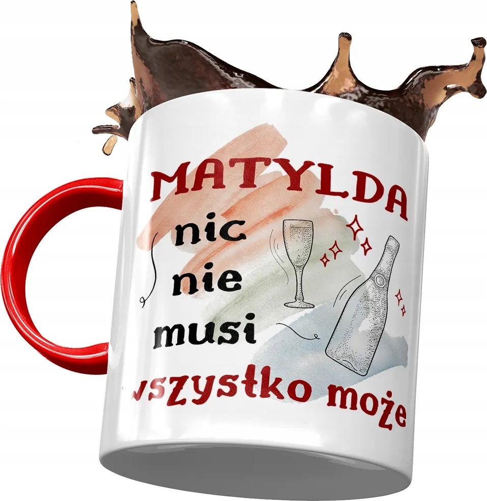 Piros Bögre Matilda Feleség Barátnő Nyomtatott Fotóval