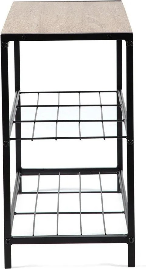 Fekete acél cipőtartó 63x44x30 cm Asten – Bonami Essentials