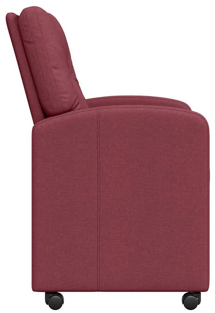 Kerekes Étkező Székek 2 pcs bordó 57 x 67 x 95 cm szövet