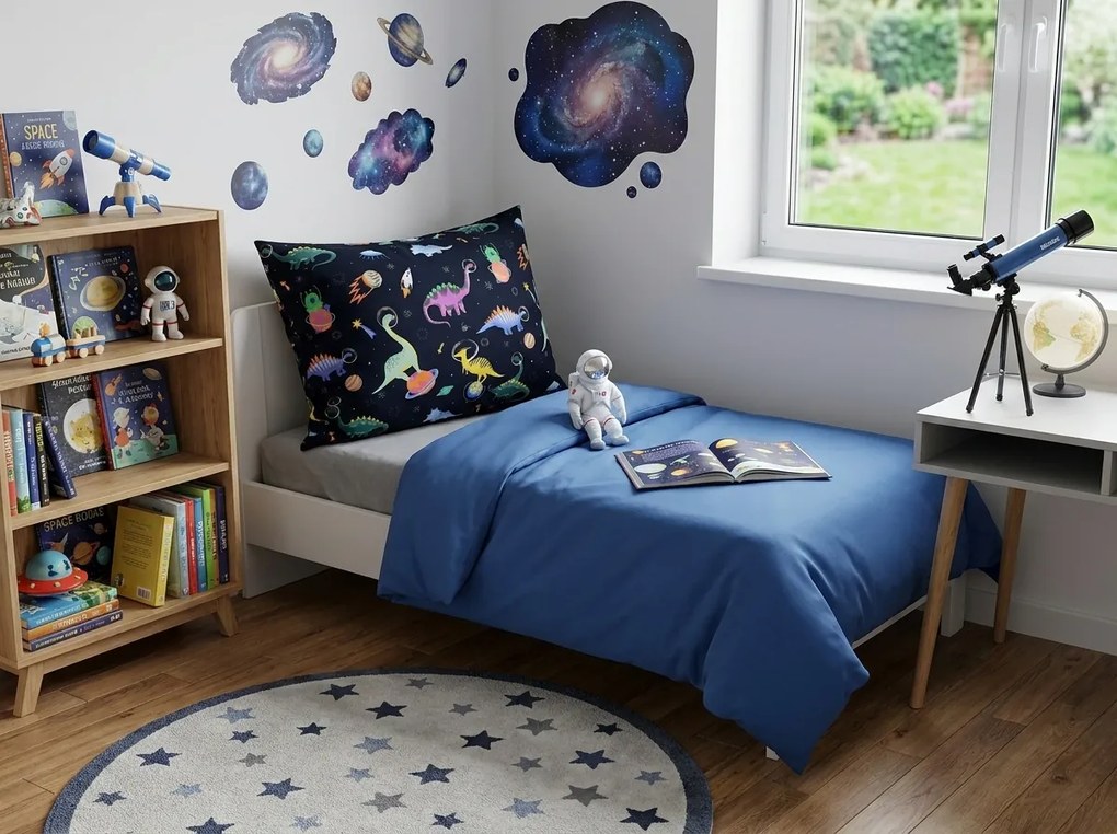 Mikroszálas párnahuzat DINO SPACE 50x70 cm, színes kivitel
